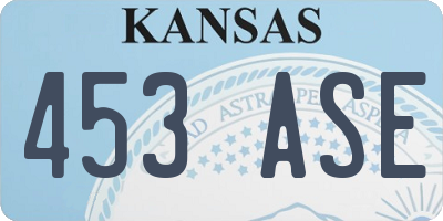 KS license plate 453ASE