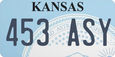 KS license plate 453ASY