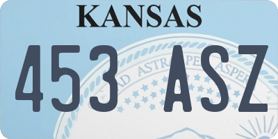 KS license plate 453ASZ