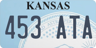 KS license plate 453ATA