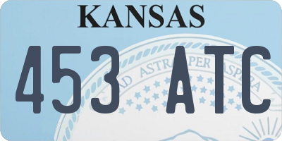 KS license plate 453ATC