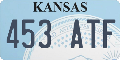 KS license plate 453ATF