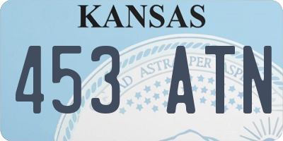 KS license plate 453ATN