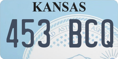 KS license plate 453BCQ
