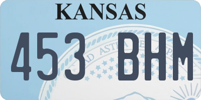 KS license plate 453BHM