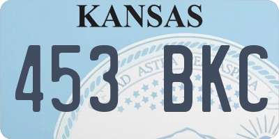 KS license plate 453BKC