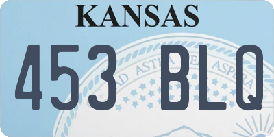 KS license plate 453BLQ