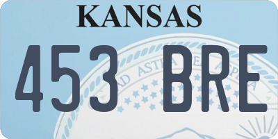 KS license plate 453BRE