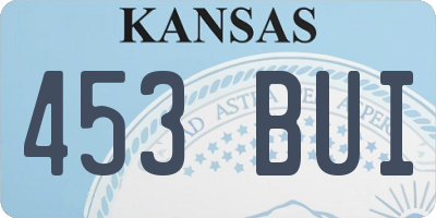 KS license plate 453BUI