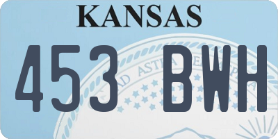 KS license plate 453BWH