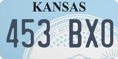 KS license plate 453BXO