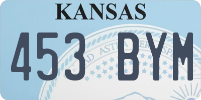 KS license plate 453BYM