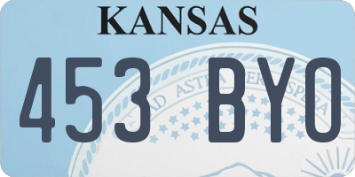 KS license plate 453BYO