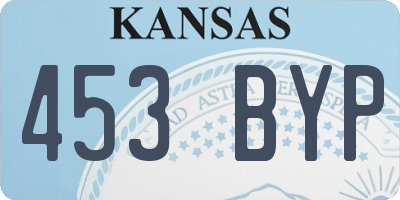 KS license plate 453BYP
