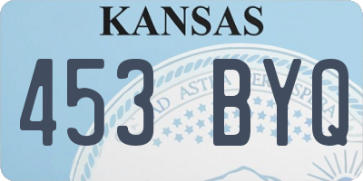 KS license plate 453BYQ
