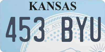 KS license plate 453BYU