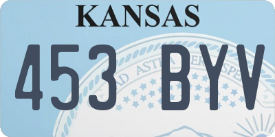 KS license plate 453BYV
