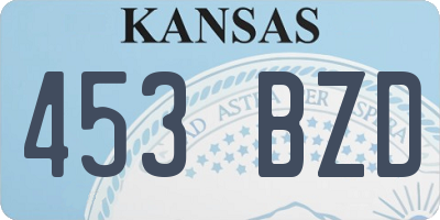 KS license plate 453BZD