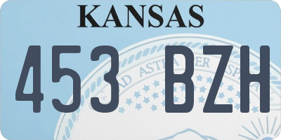 KS license plate 453BZH