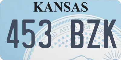 KS license plate 453BZK