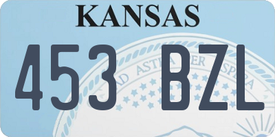KS license plate 453BZL