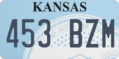 KS license plate 453BZM