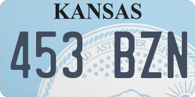 KS license plate 453BZN