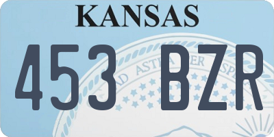 KS license plate 453BZR