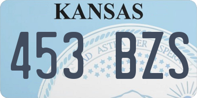 KS license plate 453BZS