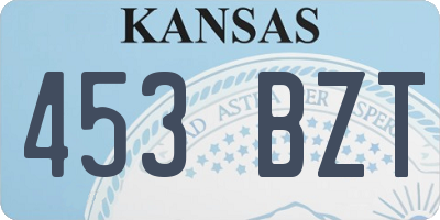 KS license plate 453BZT
