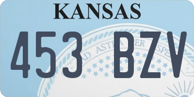 KS license plate 453BZV