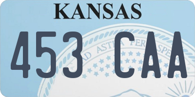 KS license plate 453CAA