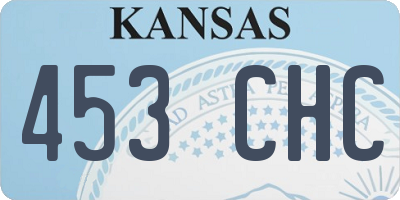 KS license plate 453CHC