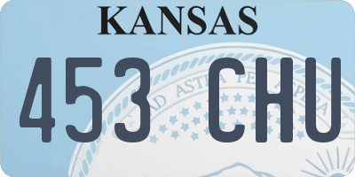 KS license plate 453CHU