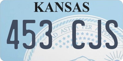 KS license plate 453CJS