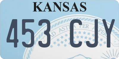 KS license plate 453CJY