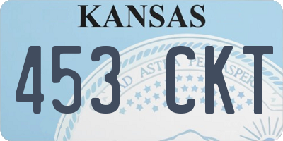 KS license plate 453CKT