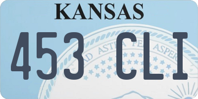 KS license plate 453CLI