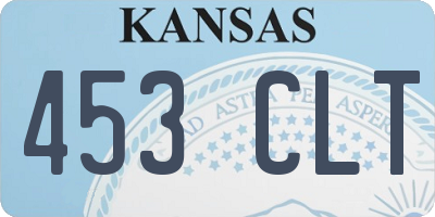 KS license plate 453CLT