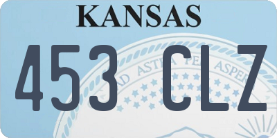 KS license plate 453CLZ