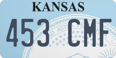 KS license plate 453CMF