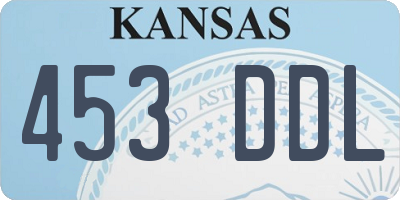 KS license plate 453DDL