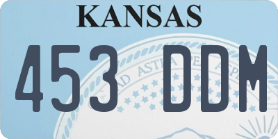 KS license plate 453DDM