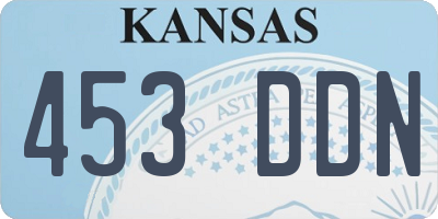 KS license plate 453DDN