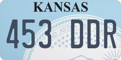 KS license plate 453DDR