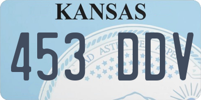 KS license plate 453DDV