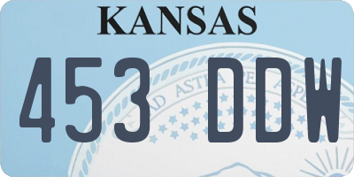 KS license plate 453DDW
