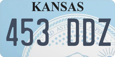 KS license plate 453DDZ