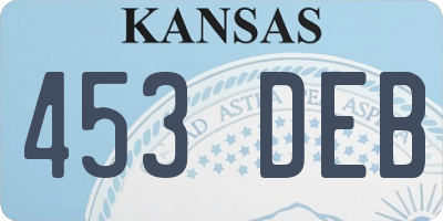 KS license plate 453DEB