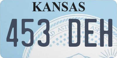 KS license plate 453DEH